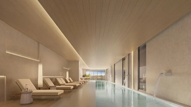 Piscina coberta com raia de 25m
